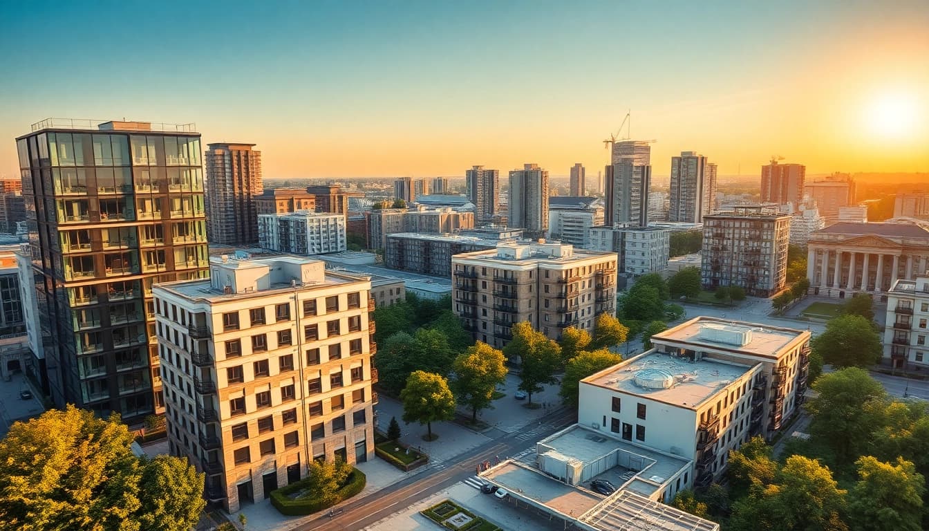 Häuser und Wohnungen in Immobilien Deutschland zeichnen sich durch moderne Architektur aus.