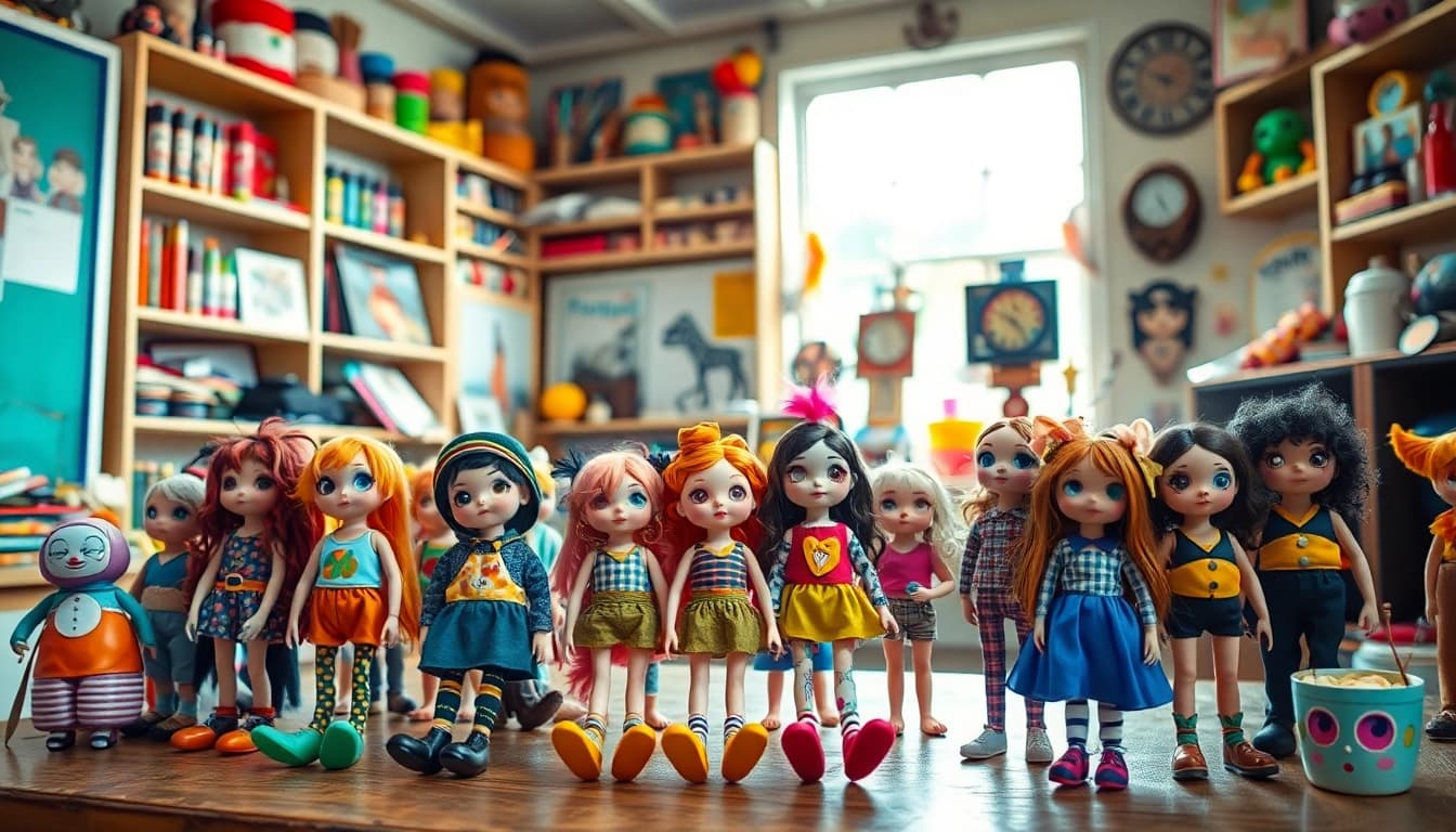 Gestalten Sie kreative und einzigartige Gutdolls in einem stilvollen und farbenfrohen Atelier.