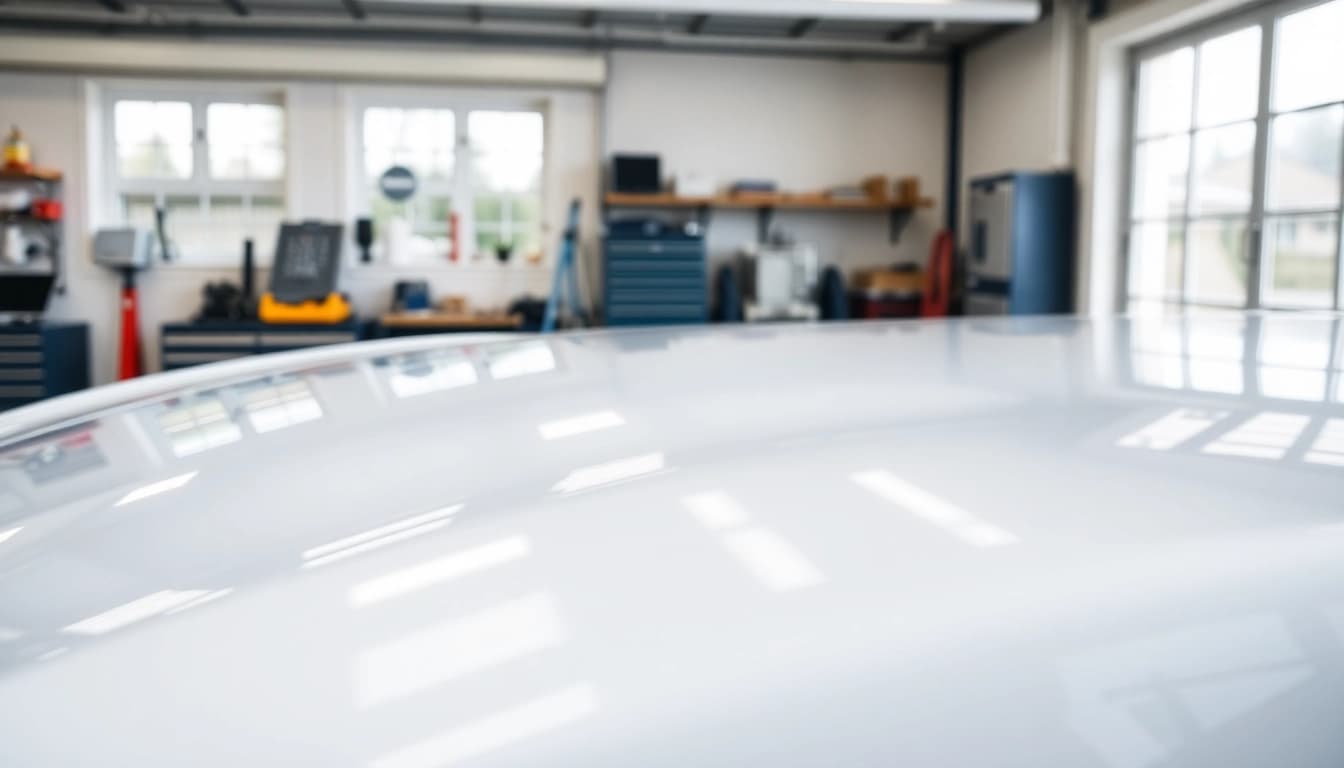 Keramikversiegelung München: Professionelle Anwendung in einer modernen Werkstatt.