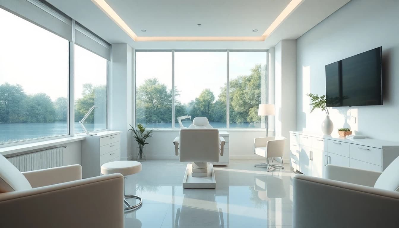 Kirkegaard Aesthetics moderne Klinik mit eleganten Möbeln und beruhigender Atmosphäre