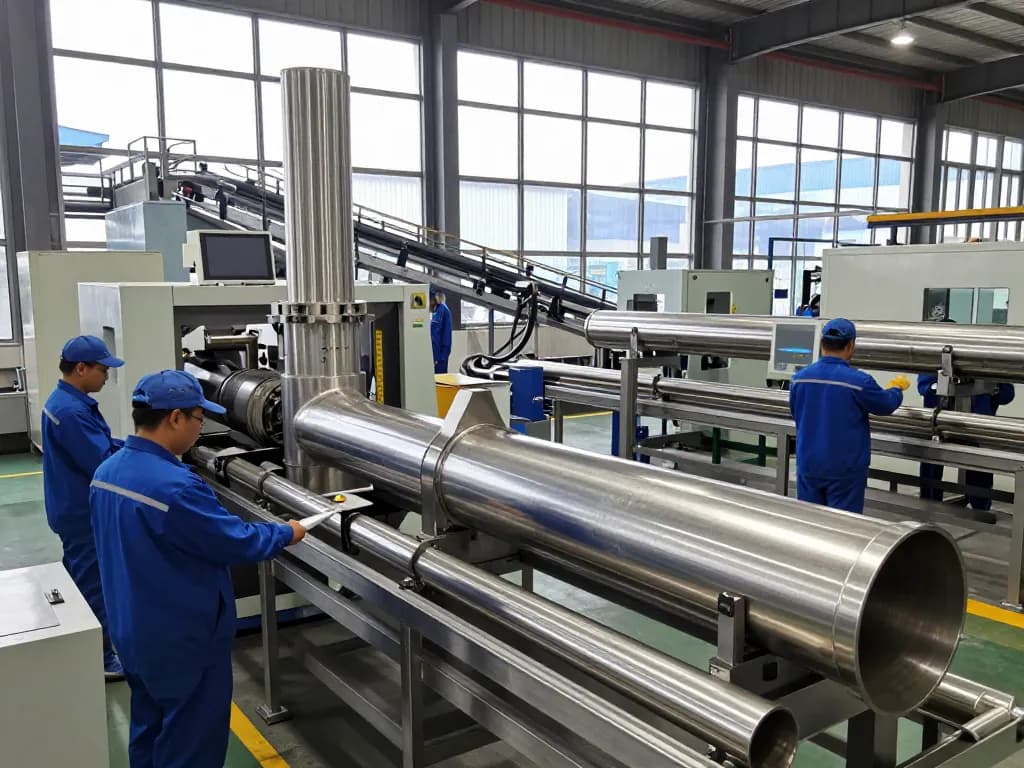Sumwin stainless steel manufacturing showcasing advanced machinery and dynamic production.