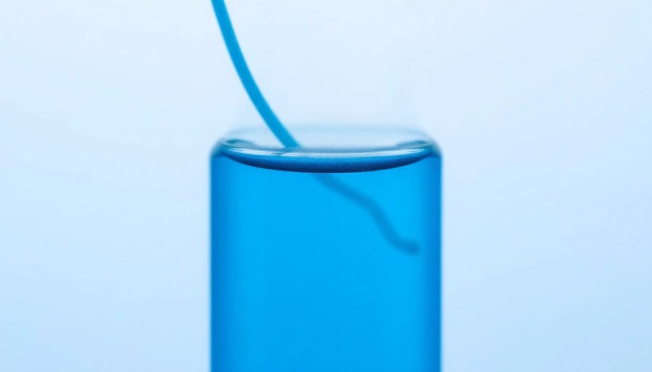 Kolloidales Silber 25 ppm in einer eleganten Flasche auf einem neutralen Hintergrund präsentieren.