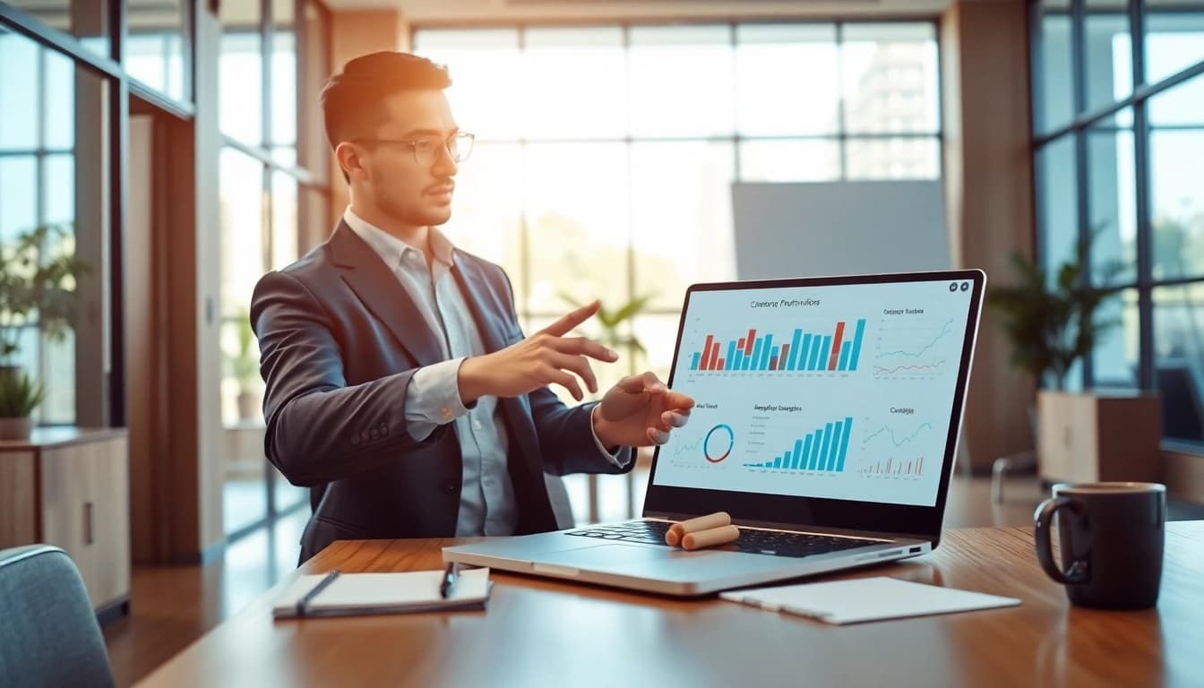 Headhunter Ingenieure berät in einem modernen Büro über Karrierechancen.