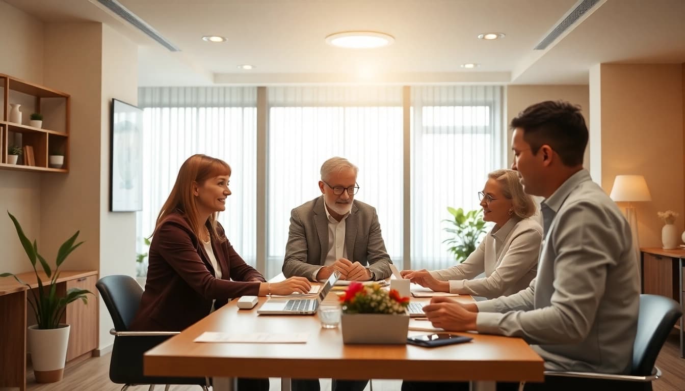 Engage with unternehmensberatung altenpflege experts discussing strategies for care facilities.