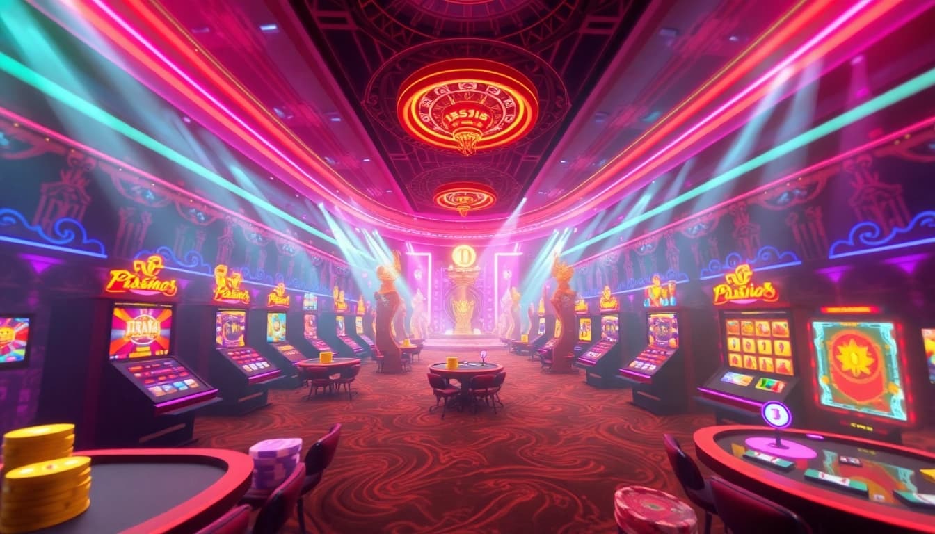 Spielen im casino ohne oasis mit aufregender Atmosphäre und bunten Spielautomaten in einem modernen Online-Casino.