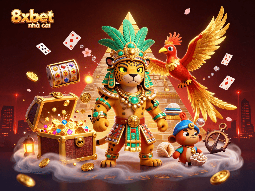 Experience the excitement of 8xbet nhà cái with vibrant casino scenes filled with dynamic game elements and rich textures.