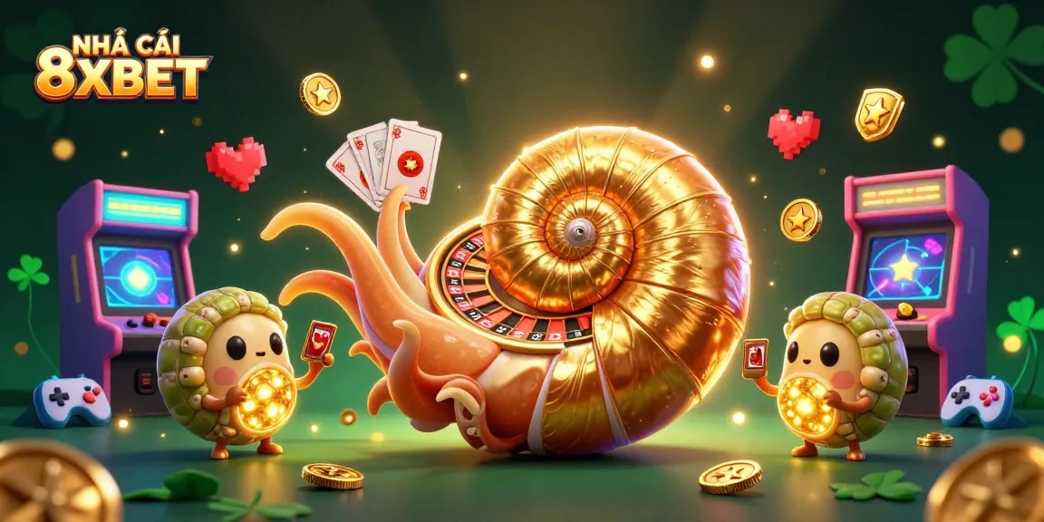 Experience thrilling gameplay at NHÀ CÁI 8XBET with vibrant 3D characters and casino game elements.