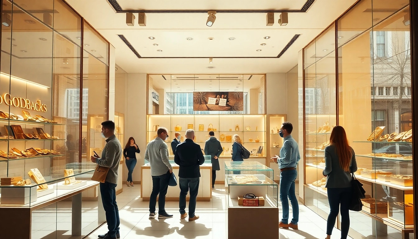 Goldankauf Berlin: Buying gold in a bright contemporary setting with friendly service.