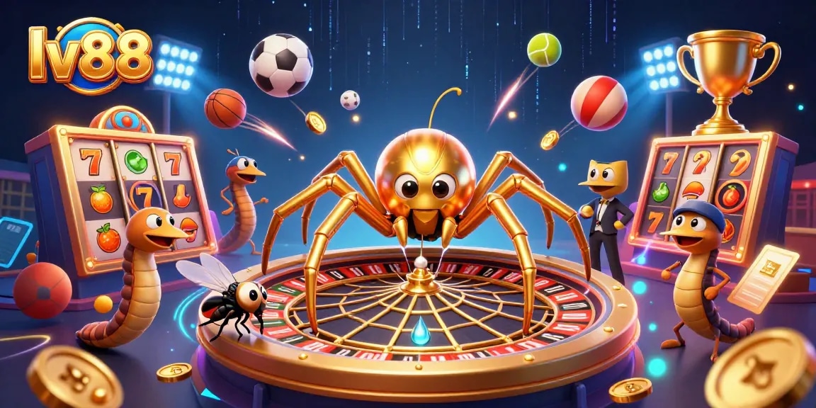 Experience thrilling slots at lv88 with a dynamic roulette web and festive gambling atmosphere.