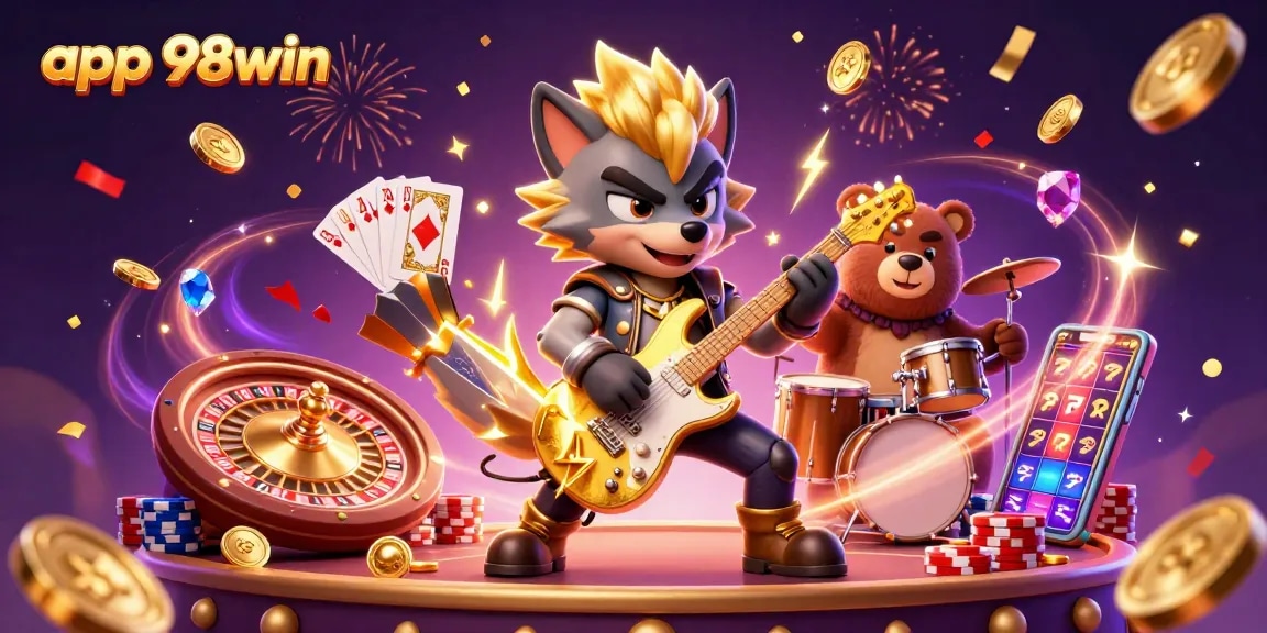 Engage in thrilling gameplay with the vibrant app 98win featuring spectacular casino elements and characters.
