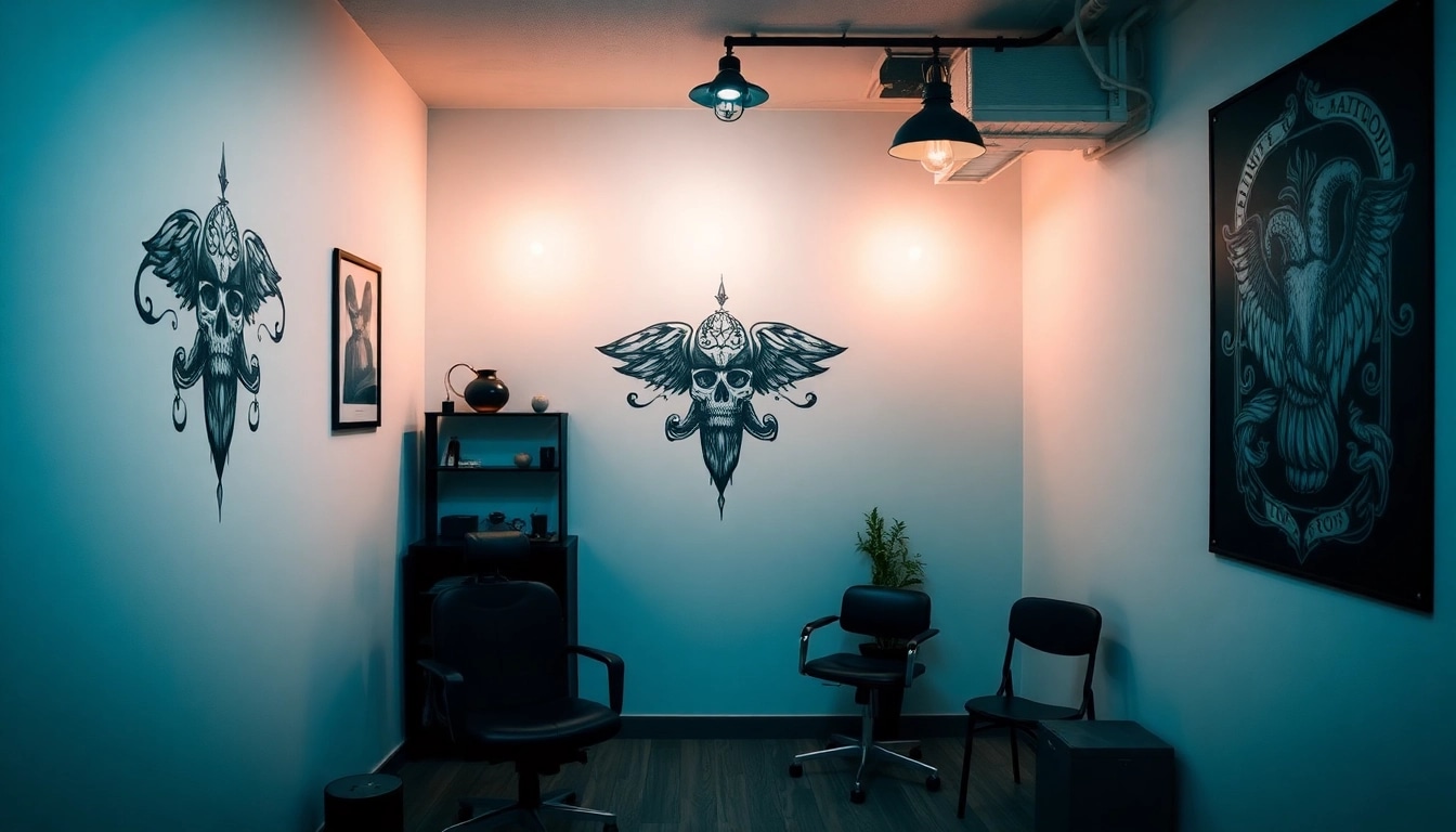 Ein beeindruckendes Tattoo in einem professionellen Tattoo Studio München, das kreative Designs und die saubere Umgebung zeigt.
