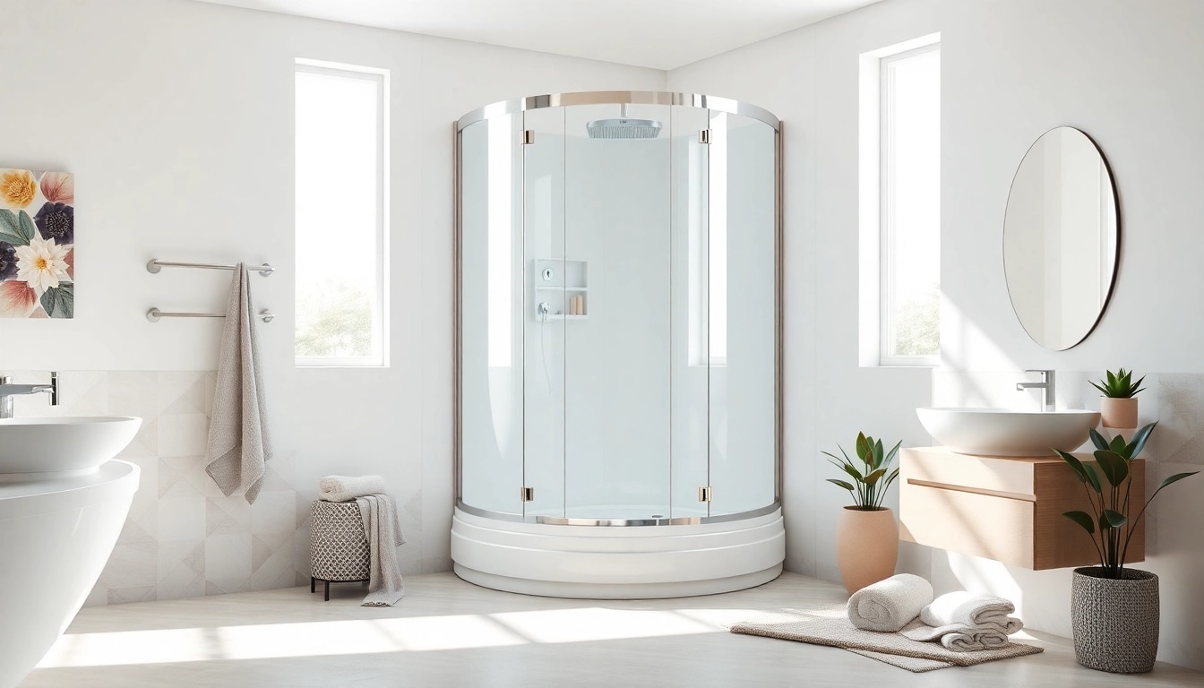 Erleben Sie die Eleganz der duschkabine 90x90 in einem modernen Badezimmer.