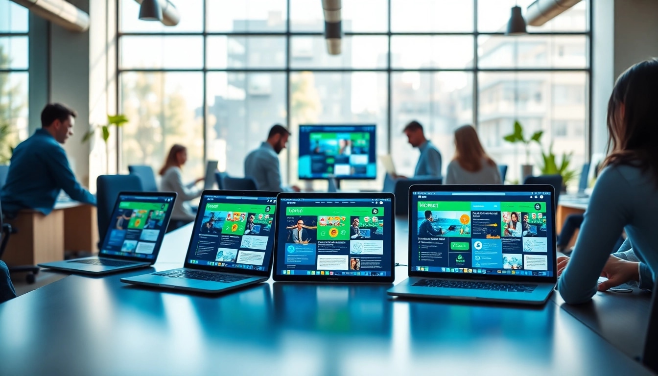 Webdesign-Agentur arbeitet kreativ zusammen und erstellt innovative Designs.