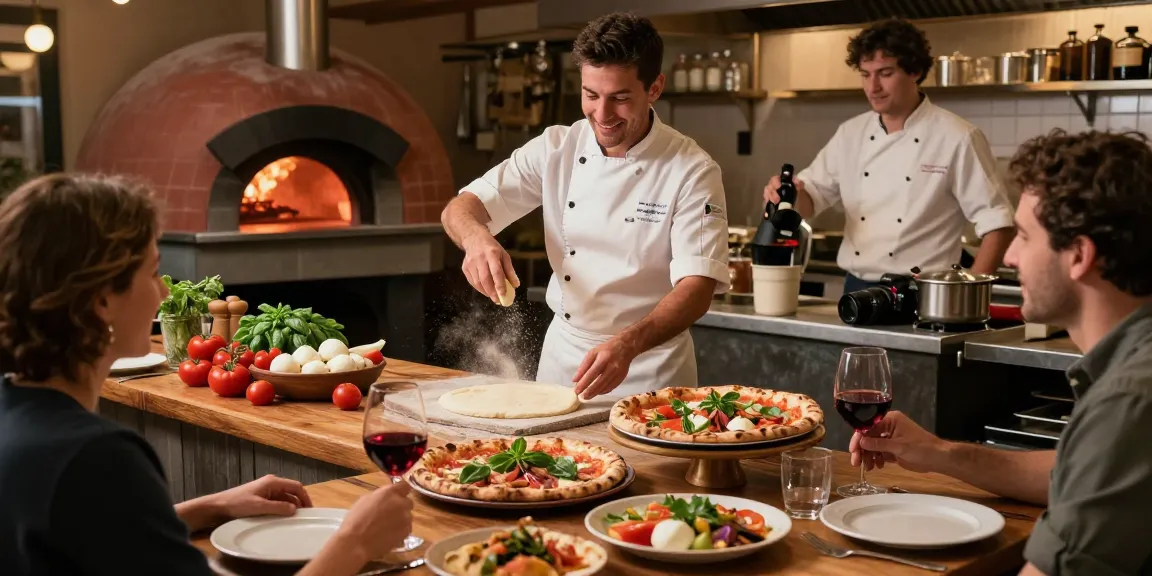 Chef preparing authentic pizza and antipasti at Pizzeria Madera, showcasing pg soft culinary excellence.