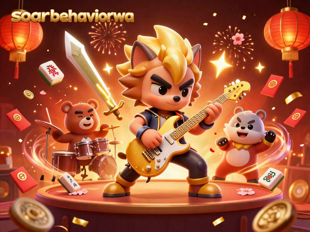 Experience the thrilling energy of soarbehaviorwa with vibrant characters and casino-themed elements.