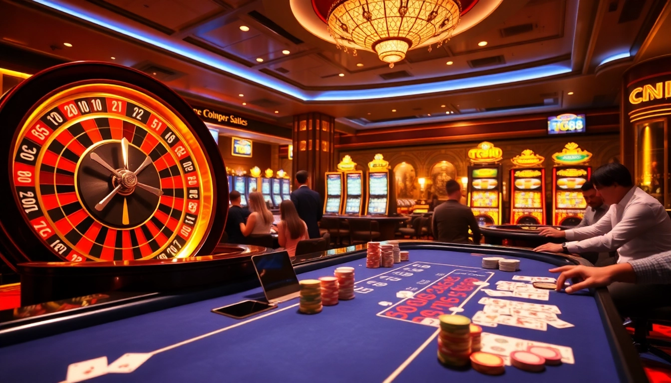 Experience the thrill of tg 88 at a vibrant casino with exciting roulette and card tables.