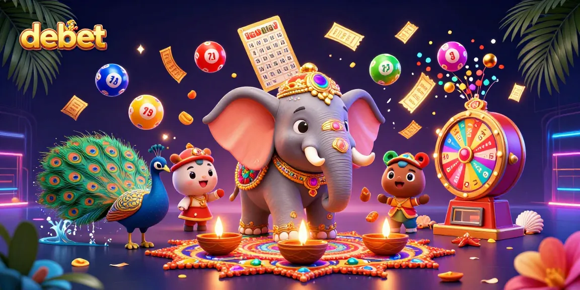 Engage in winning strategies while experiencing debet's vibrant gaming world with colorful lottery elements.