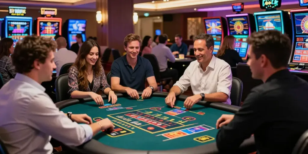 Engaged players enjoying an exciting live casino experience at ku88.