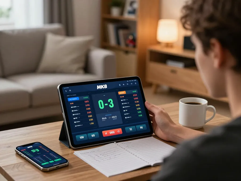 Placing bets on MK8 online sports platform, emphasizing strategic choices and responsible gaming.