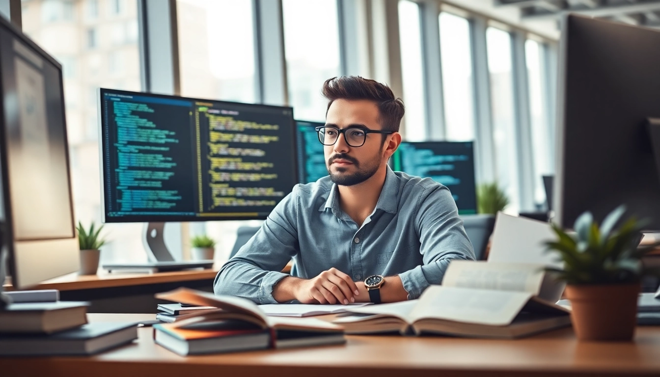 Webentwickler Hannover bei der Arbeit an modernen Programmiertools und Technologien.
