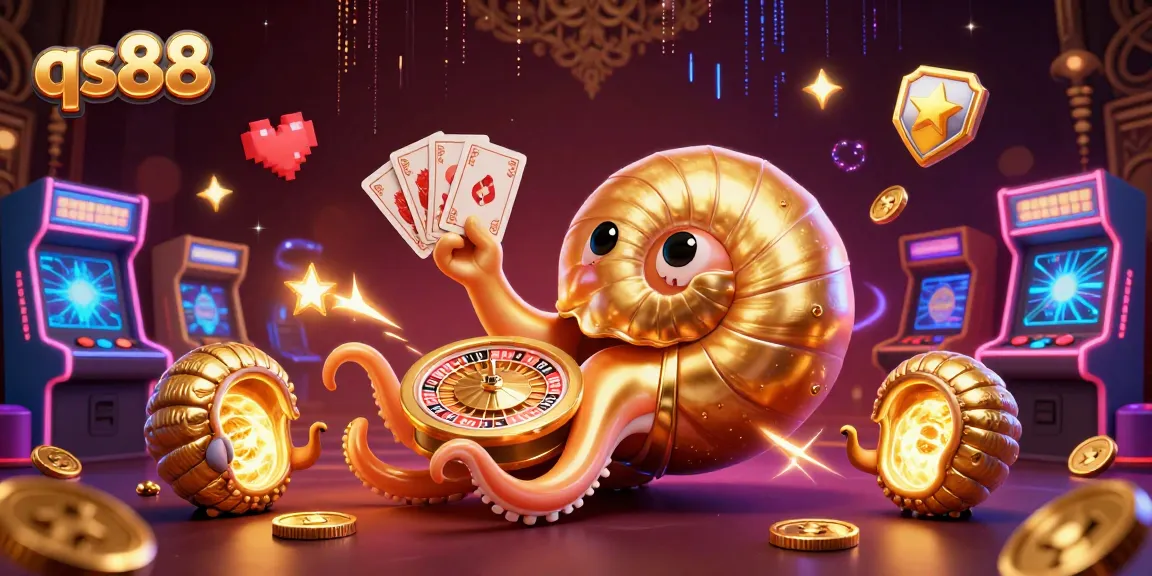 Enjoy thrilling gameplay at qs88 with a vibrant 3D casino illustration featuring exciting elements.