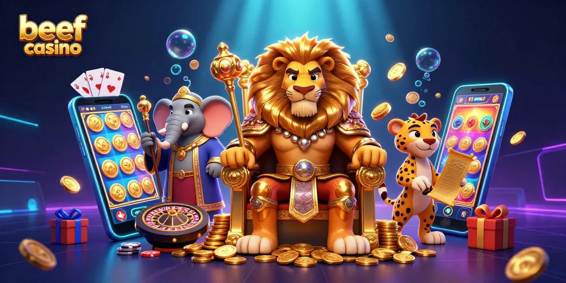 Beef Casino bietet Spielern aufregende Slot-Erlebnisse mit dem Löwenkönig, Elefantenberater und Geparden-Botschafter.