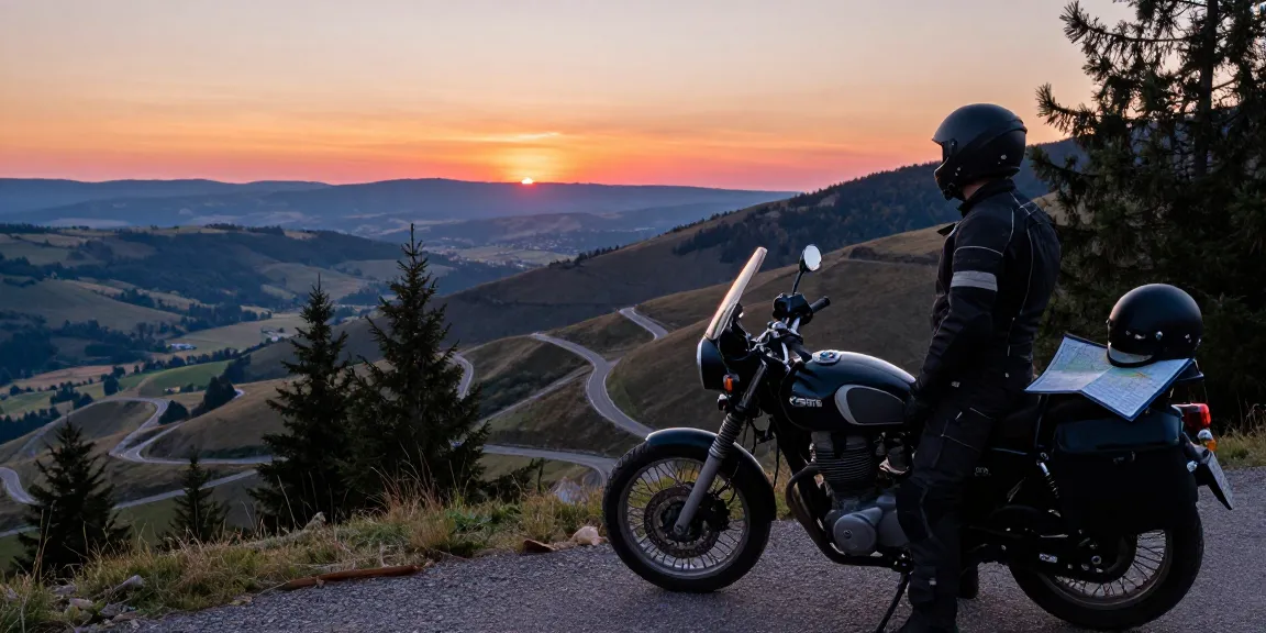 Planen Sie Ihre kurvenreiche Motorradtouren mit atemberaubenden Bergblicken und malerischen Straßen.