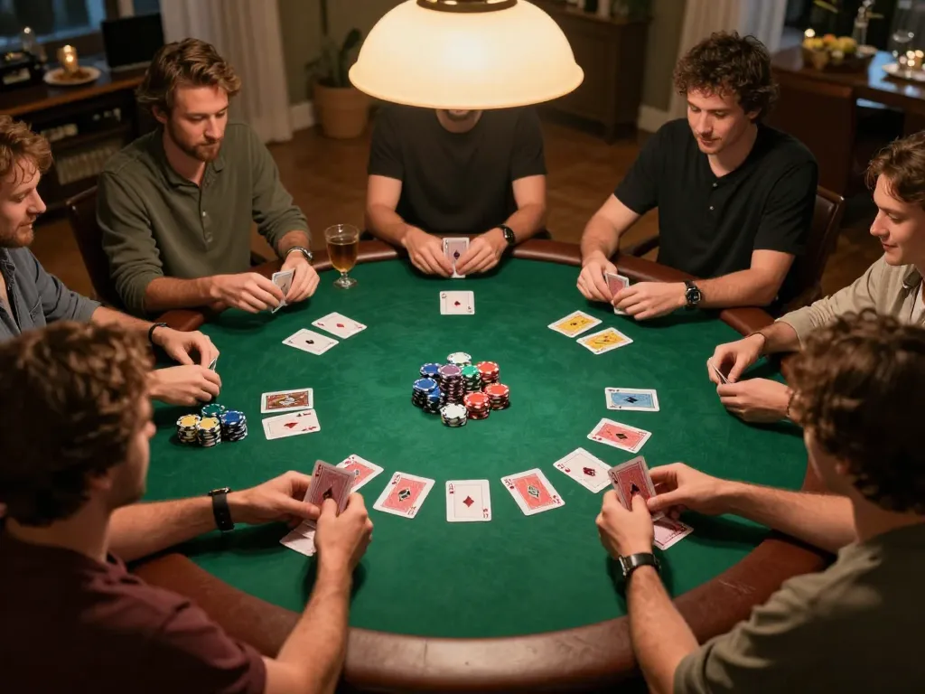 Players engaged in a lively poker game demonstrating winning strategies at 789win 37.