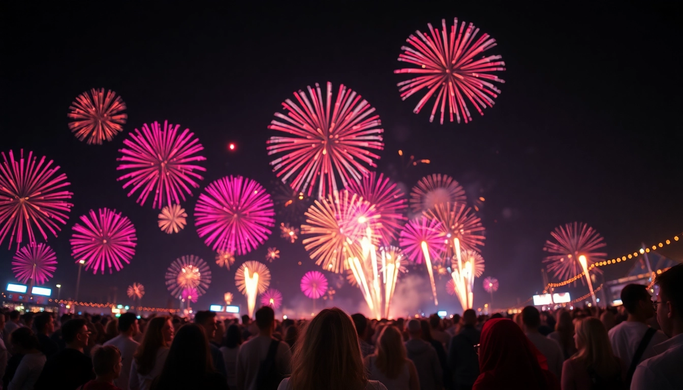 Experience dazzling cheap fireworks near me lighting up the night sky during festive celebrations.