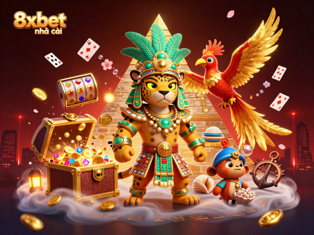 Experience the excitement of 8xbet nhà cái with vibrant casino scenes filled with dynamic game elements and rich textures.