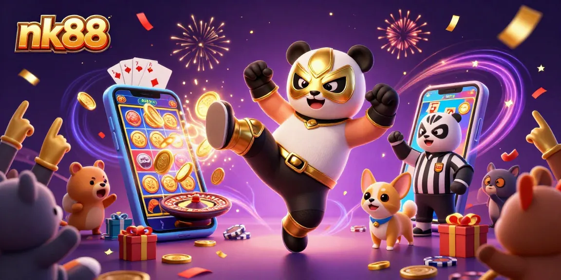Experience thrilling gameplay at nk88 with animated characters and vibrant casino elements.