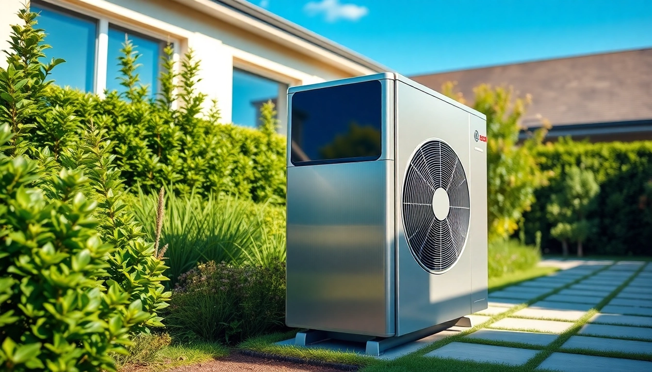 Die wärmepumpe bosch effizient in einem modernen Zuhause installieren.