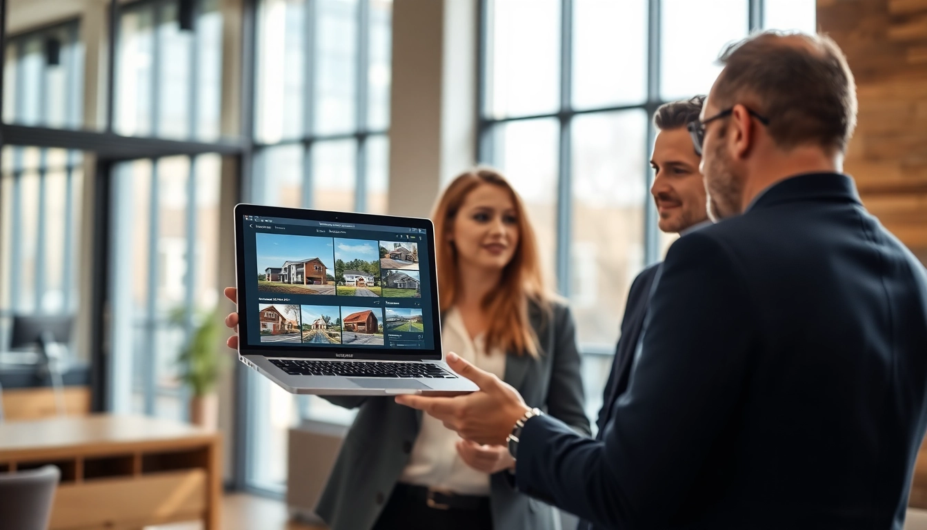 Immobilienmakler Frankfurt Dornbusch provides expert real estate services in a bright office setting.