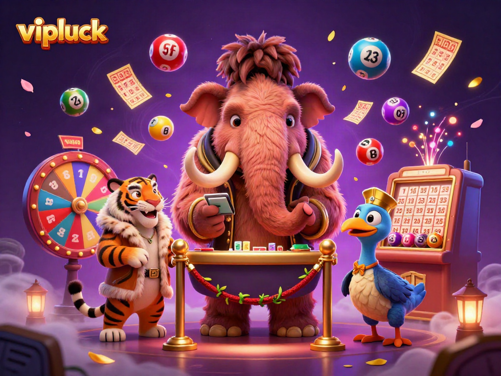 Experience excitement at vipluck casino with engaging characters and vibrant game elements.