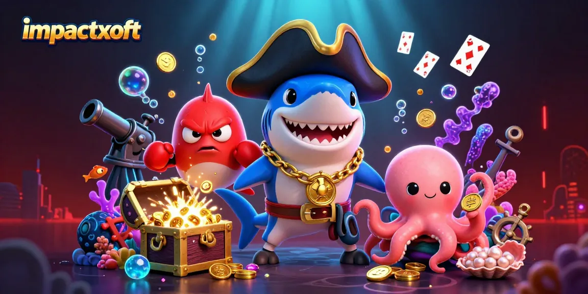 impactxoft showcases a vibrant underwater casino adventure with colorful characters and gold treasures