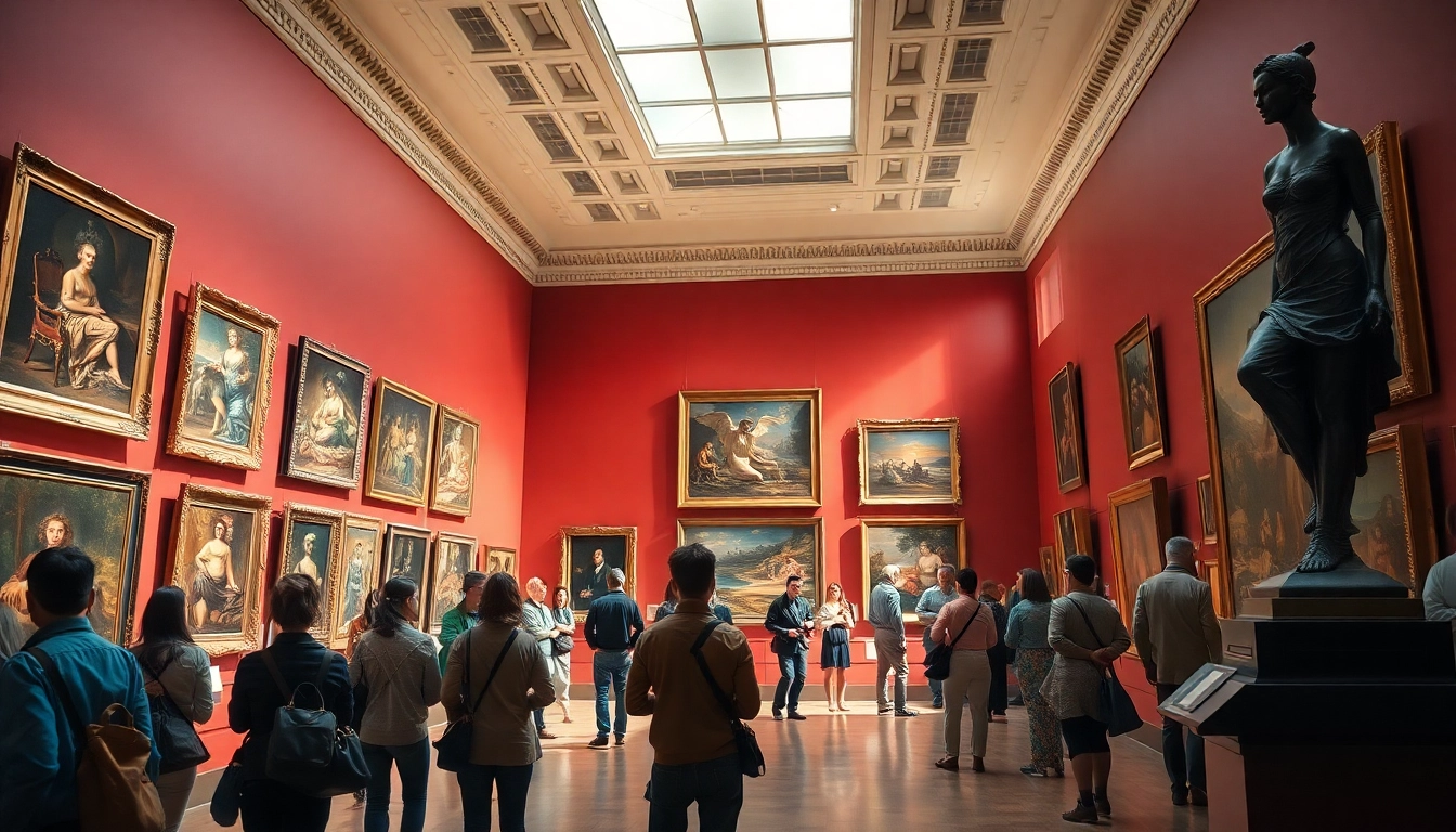 Besucher betrachten Museen in Florenz mit bedeutenden Kunstwerken im Hintergrund.