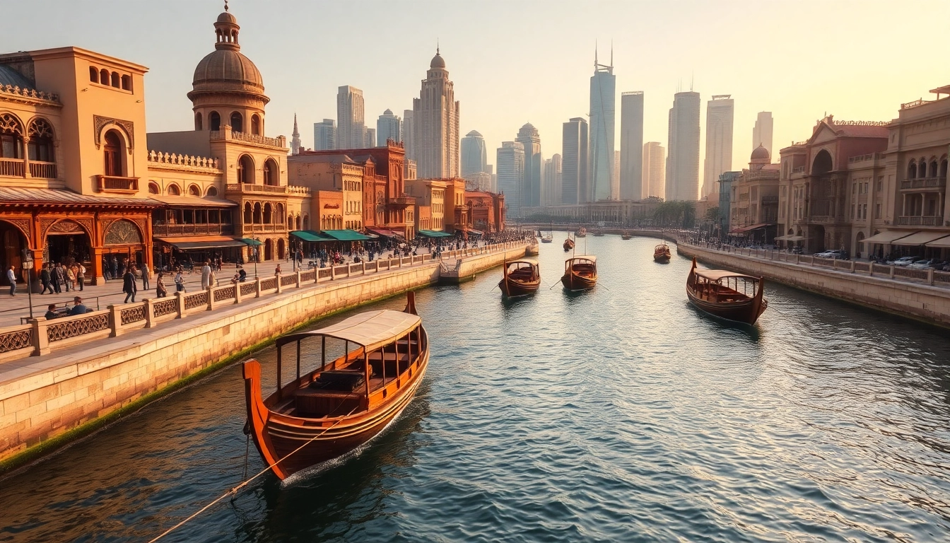 Erleben Sie die Traditionen der Dubai Altstadt mit ihren schönen Holzdhaus und dem Dubai Creek.