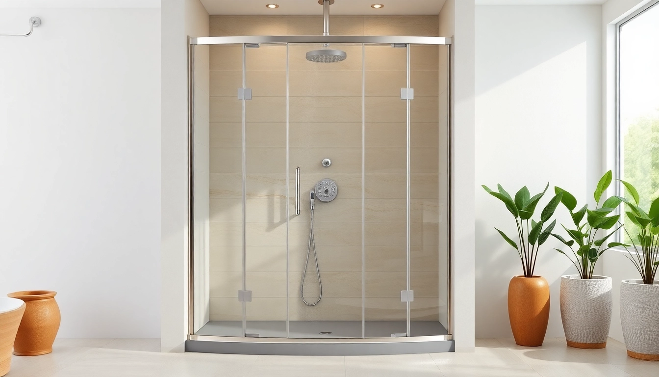 Duschkabine 90x90 in einem eleganten Badezimmer mit stilvollen Glastüren und modernem Design.