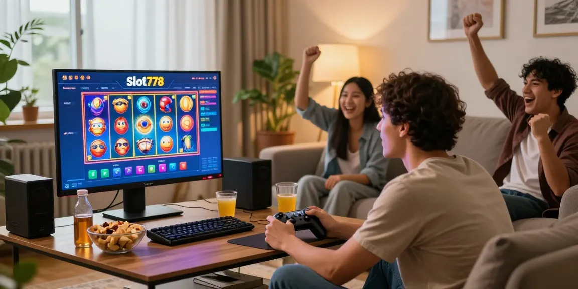Slot778 permainan slot online menyenangkan di ruangan santai bersama teman-teman.