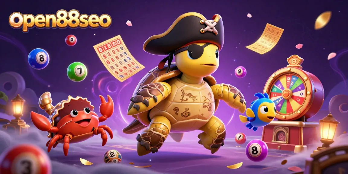 Experience the thrill of gaming with open88seo’s vibrant, pirate-themed illustration of lottery excitement.