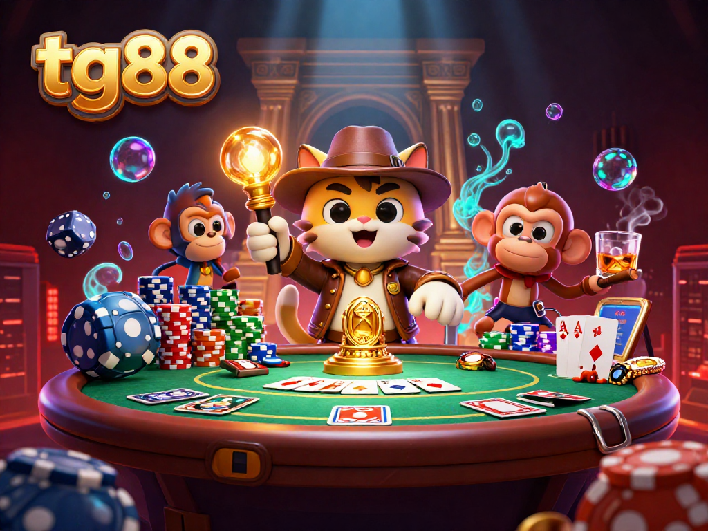 Play and win at tg88 with a vibrant casino adventure featuring dynamic poker elements.