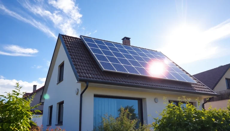 Erforschen Sie die Vorteile eines Photovoltaik Investments durch eine moderne Solaranlage auf einem Wohnhaus.