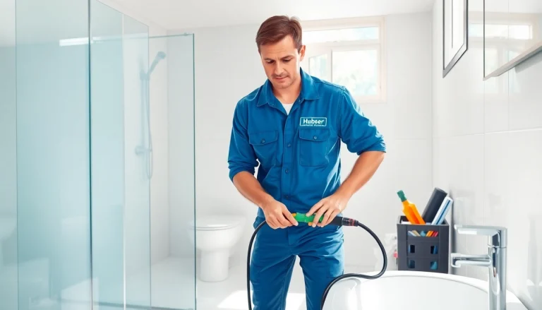Installateur Notdienst in Aktion: Professioneller Sanitärservice durch einen Techniker im Badezimmer