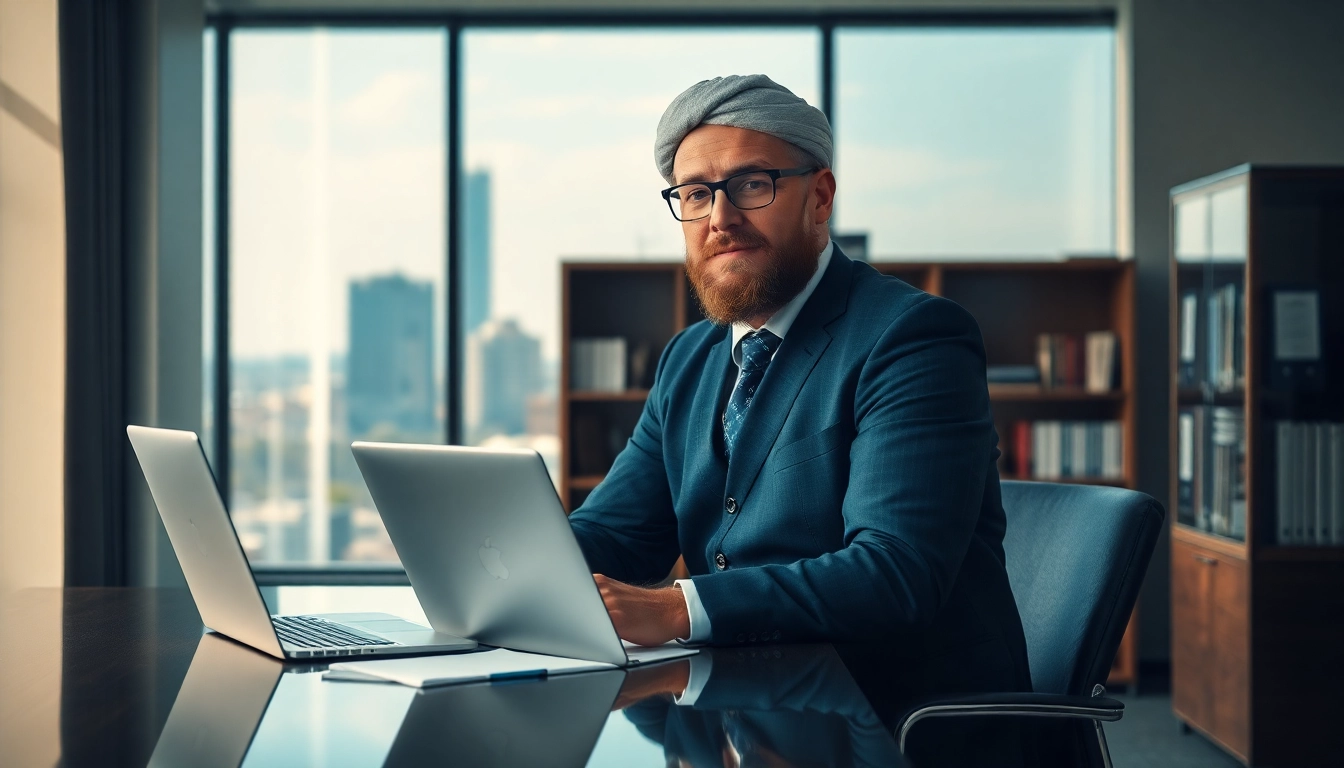 Headhunter Wiesbaden konsultiert Professionalität in modernem Büro.