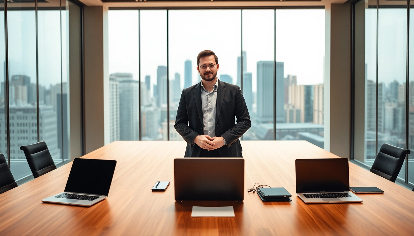 Professioneller Headhunter IT berät Klienten in einem modernen Büro mit Laptops und Notizen.
