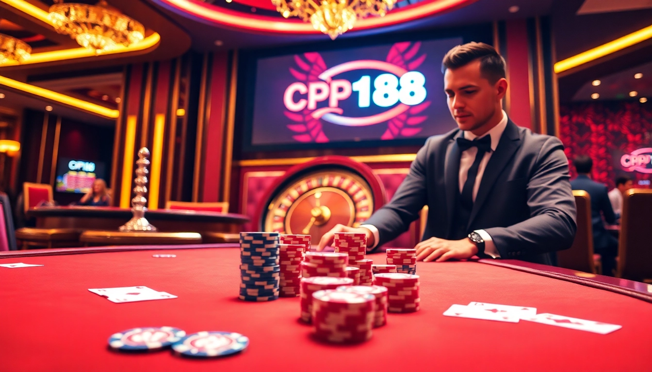 Experience the excitement of gambling at CPC188 with vibrant casino visuals.
