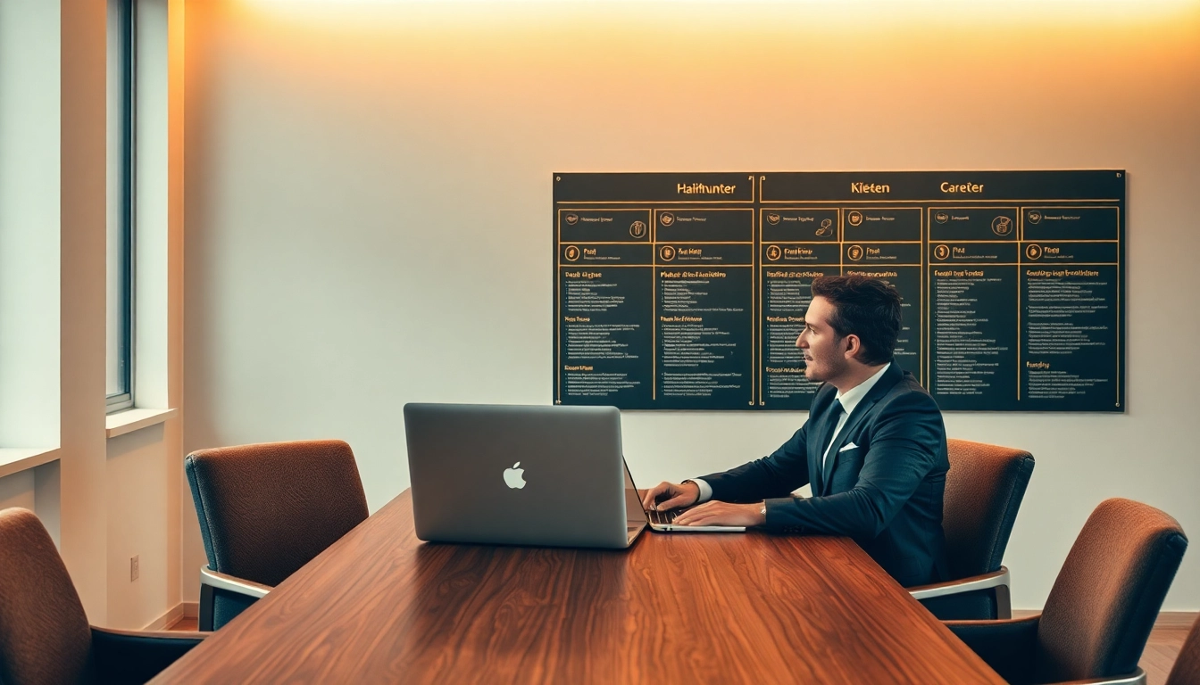 Der Headhunter Gastronomie in Aktion, berät erfolgreich einen Klienten in einem modernen Gastronomie-Büro.