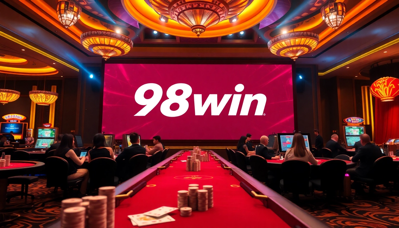 Players enjoying games at 98win casino, highlighting excitement and trust.