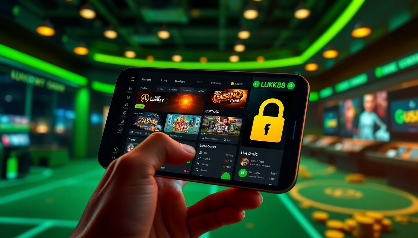 Lucky88 đăng nhập interface with engaging games and a secure digital environment.