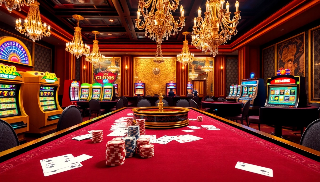 Experience the thrill of qh88 with vibrant casino tables and exciting gambling action.